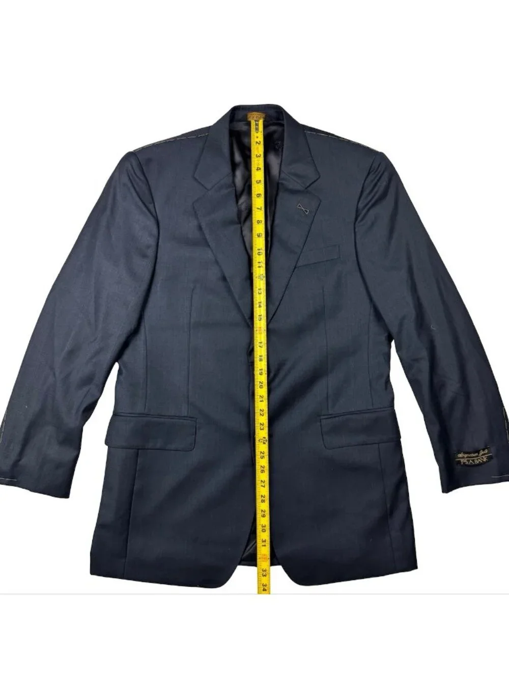 NEW Jos A Bank Signature Gold Men's Wool 2-Button Blazer Windowpane Blue • 40L